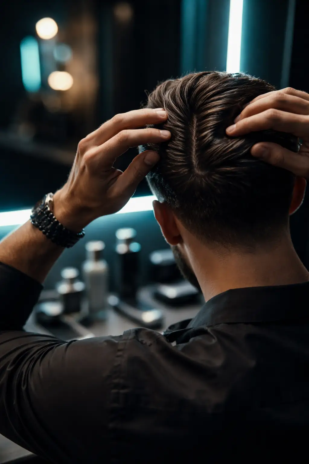 Разделите волосы